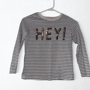 OSHKOSH B’gosh Girls HEY! Long Sleeved Shirt-Size 10/12-Preloved!